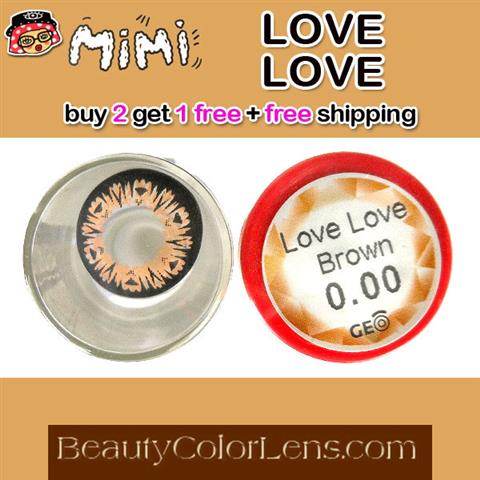 MIMI LOVE LOVE BROWN CONTACT LENS