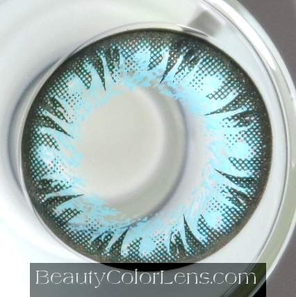 GEO FLOWER BLANKET BLUE WFL-A72 BLUE CONTACT LENS