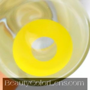 GEO CP-F2 CRAZY LENS SOLID YELLOW HALLOWEEN CONTACT LENS