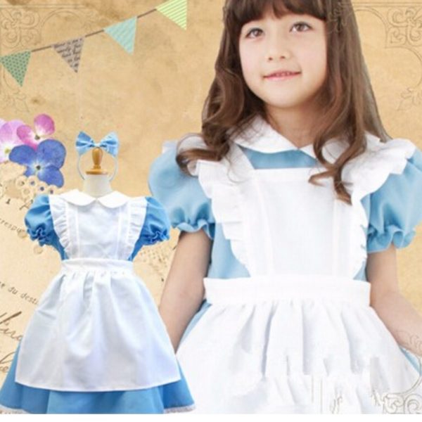 Alice In Wonderland Costume Lolita Dress Maid Cosplay Fantasia Carnival Costumes For Women Adult Kid Children