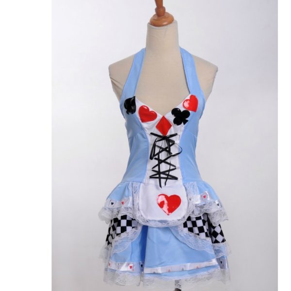 Alice in Wonderland Princess Cards Poker Maid Dress costumes Cosplay Halloween Costume