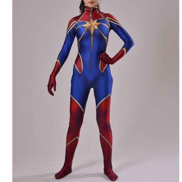 Captain Marvel Costume Female Ms Marvel Superhero Costume Cosplay