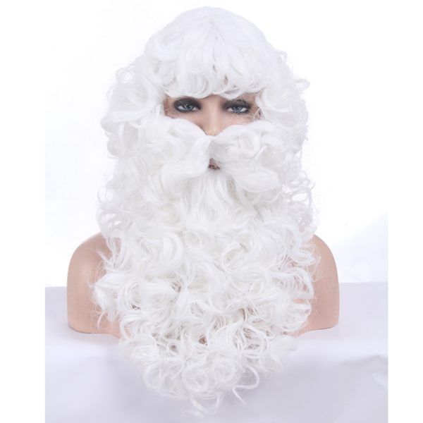 Christmas Cosplay Hair White Beard And Wig