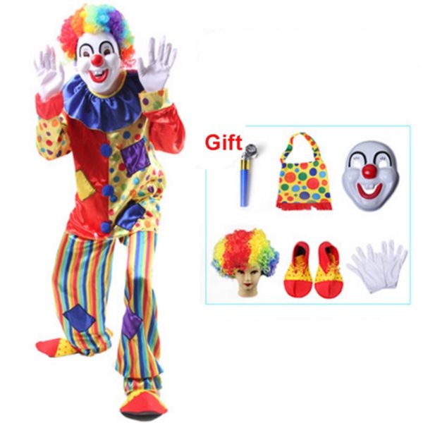Circus Clown Costume Naughty Harlequin Uniform