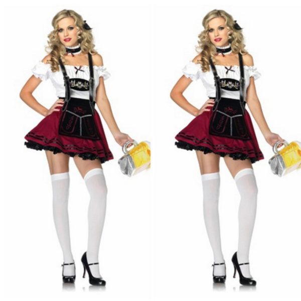 German Beer Cafe oktoberfest costume Halloween Christmas Party Cosplay Costumes