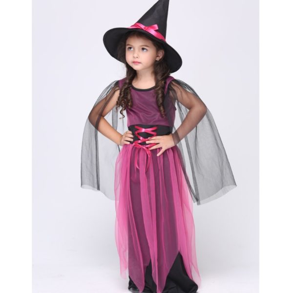 Halloween Costumes Girl Black Fly Witch Costume Dress