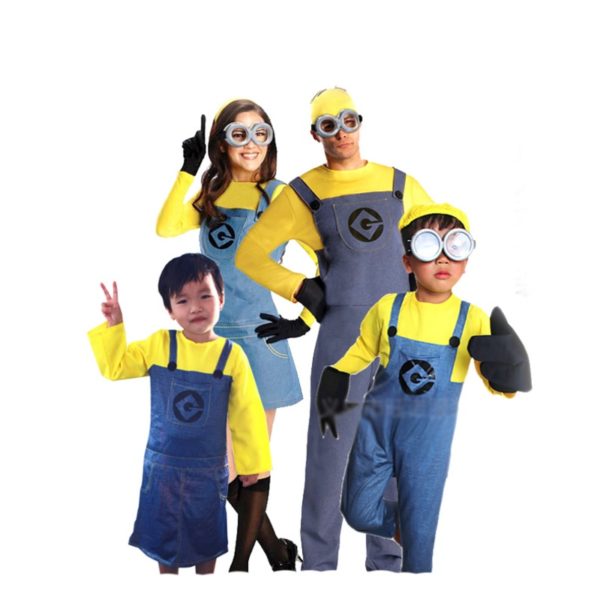 Halloween kids Cartoon minions costume Family Matching halloween scary clothing set