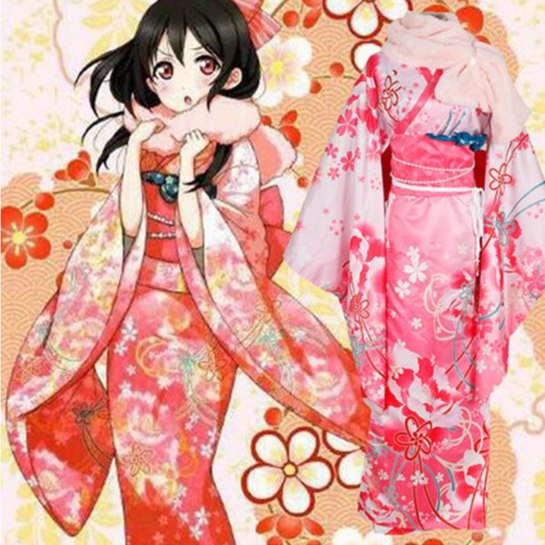 Japanese Anime Love Live Kimono Cosplay Yazawa Nico Cosplay Costume