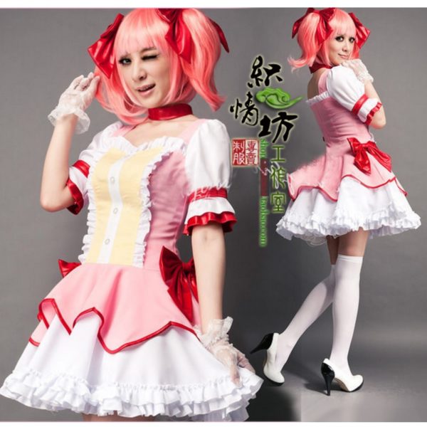 Japanese anime Madoka Kaname princess skirt Maid costume Best quality cosplay costume. Buy 2 Get 1 Free. Free delivery. -