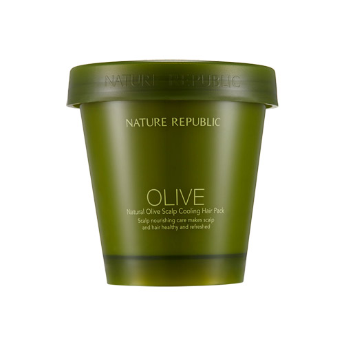 KOREAN COSMETICS [Nature Republic] Natural Olive Scalp Cooling Hair Pack 200ml