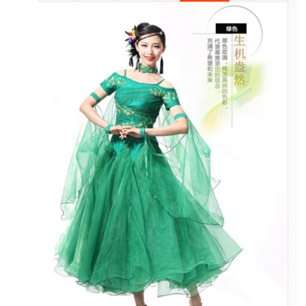 Lady Clothing cha-cha Competition dress Modern Dance Tango waltz Skirt
