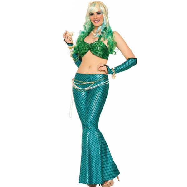 Mermaid Cosplay Clothing Bra+Trousers +Oversleeve