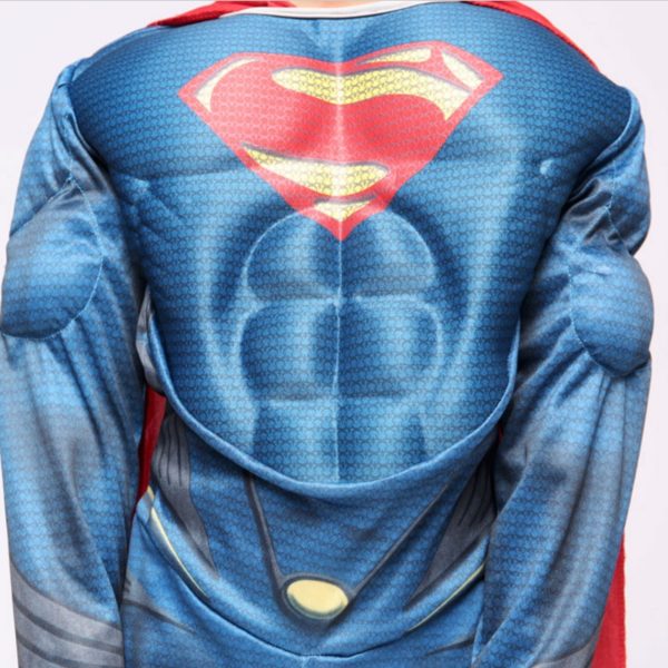 Muscle Superman Halloween Costume for children boys kids superhero movie man of steel cosplay disfraces adultos