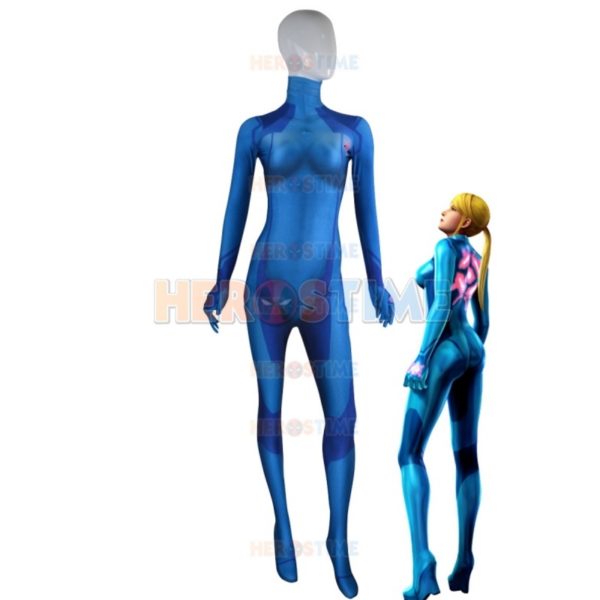 Samus Aran Zero Suit Morph Girl Costume 3D Printed the most same superhero zentai suit