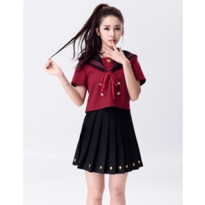 School Girls Costumes British Style Miniskirt Flirty Women Clothing Student Uniform