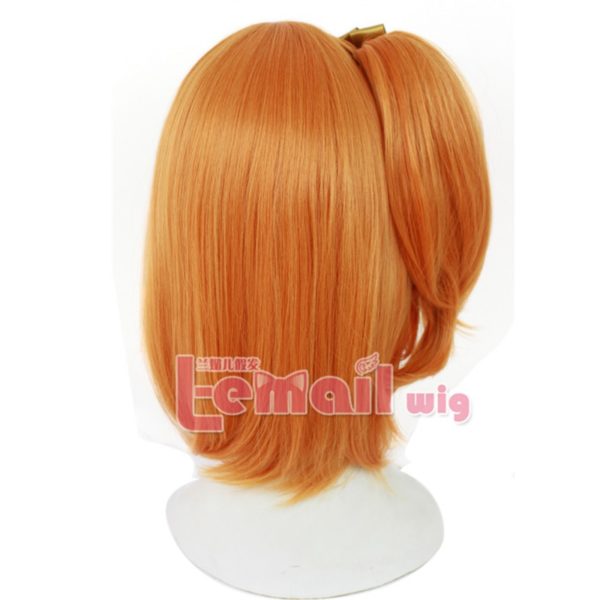 Short Orange Synthetic Hair Anime Kousaka Honoka Love Live Wig Cosplay