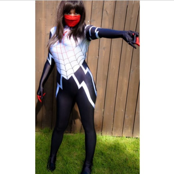 Silk Spider costume morph suit Silk spider woman costume Cindy Moon Cosplay