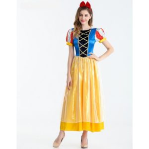 Snow White Cosplay Fantasia Halloween Costumes For Women Princess Fancy Dress