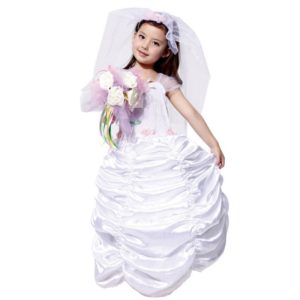 Solid White All Saints Party Stage Performances Costumes Short Sleeve Lovely Bride Dresses For Girls