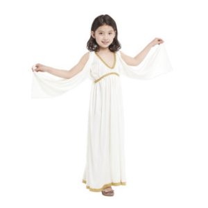 Solid White Girls Cleopatra The Queen Of The Nile Egyptian Princess Halloween Fancy Dress Costume