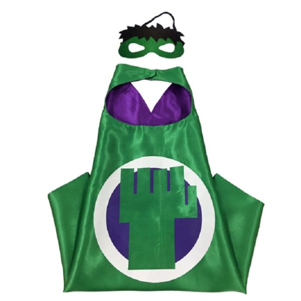 Superhero cape(1 Cape +1 mask) Superman batman spiderman superhero costume kids Halloween party costumes for Christmas