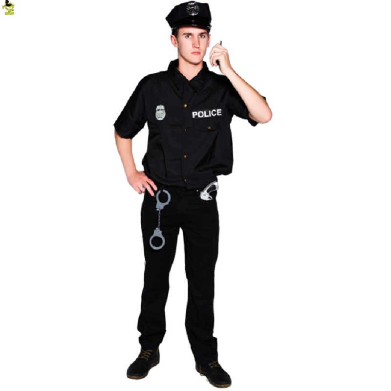 Free Size Halloween Police Costume For Women Men Girl Sexy Cop Outfit ...