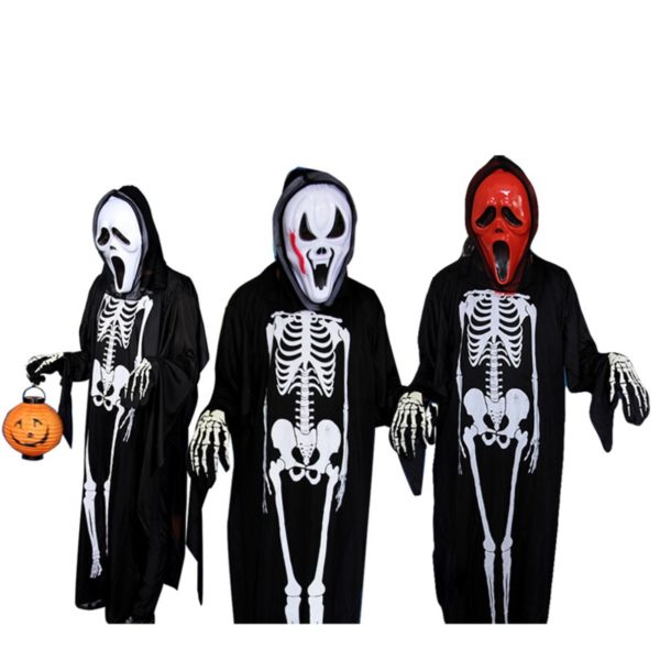 halloween ghost scary costume mother daughter father son family clothing set include mask jumpsuit gloves